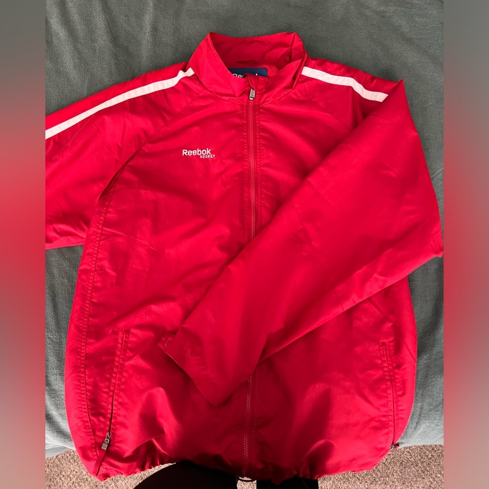 Reebok Red Hockey Windbreaker